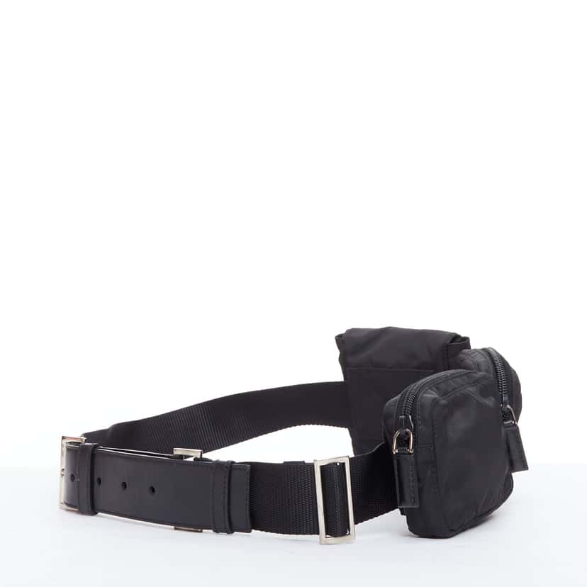 Prada Nylon Triple Waist Bag Black Good condition - Inside View
