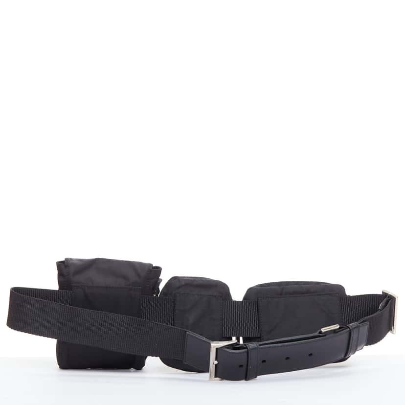 Prada Nylon Triple Waist Bag Black Good condition - Model View
