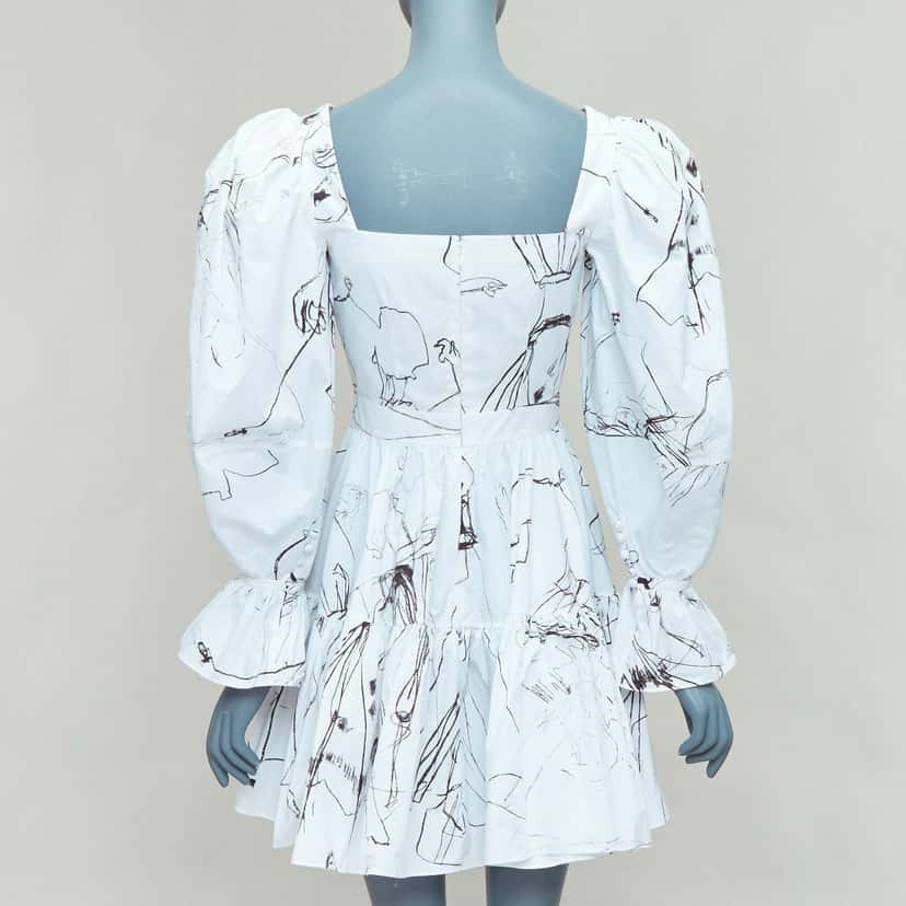 Alexander McQueen Sketch Puff Dress White Cotton Never worn - Box View