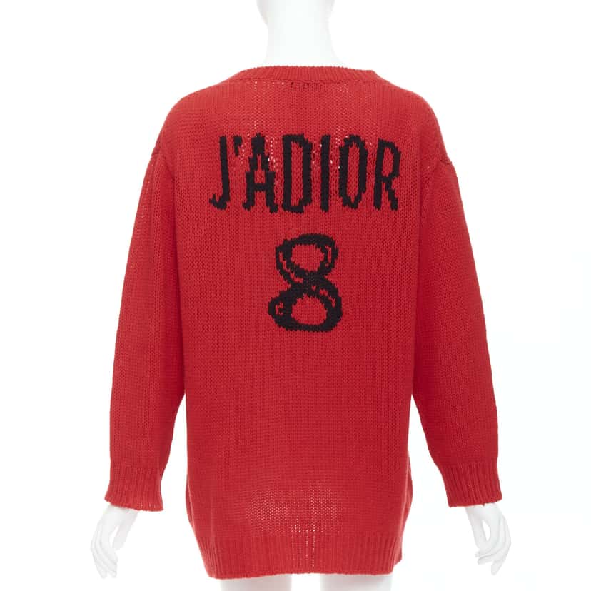 Dior Oversized Sweater Red Cashmere Very good condition - Front View
