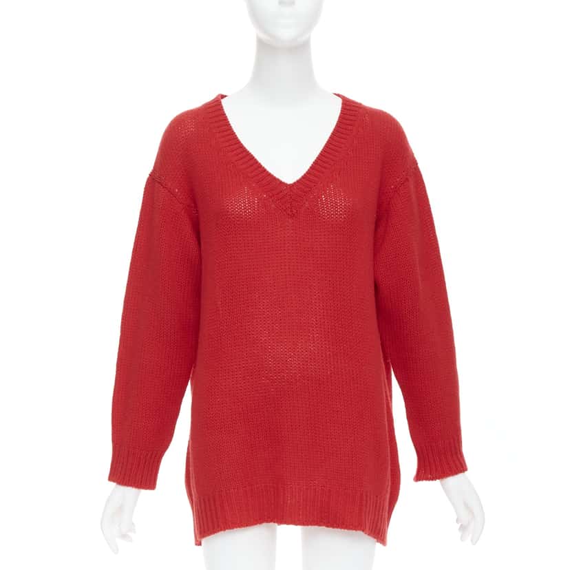 Dior Oversized Sweater Red Cashmere Very good condition - Back View