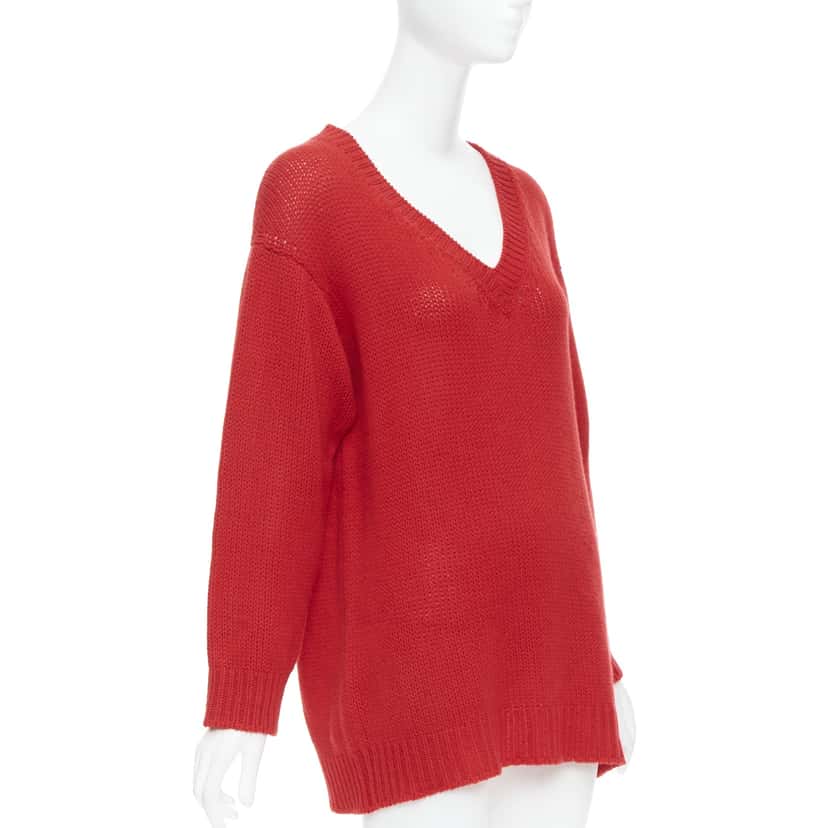 Dior Oversized Sweater Red Cashmere Very good condition - Inside View
