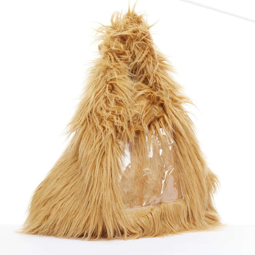 Maison Margiela Faux Fur Tote Bag Brown Very good condition - Inside View