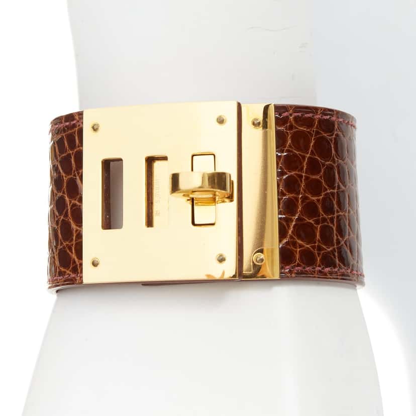 Hermès Kelly Dog Brown Leather Very good condition - Back View