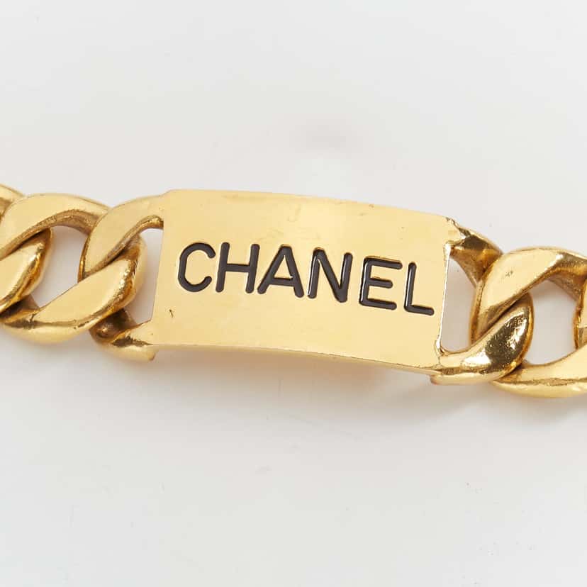 Chanel Logo Grid Platform Boots Gold Metal Good condition - Model View