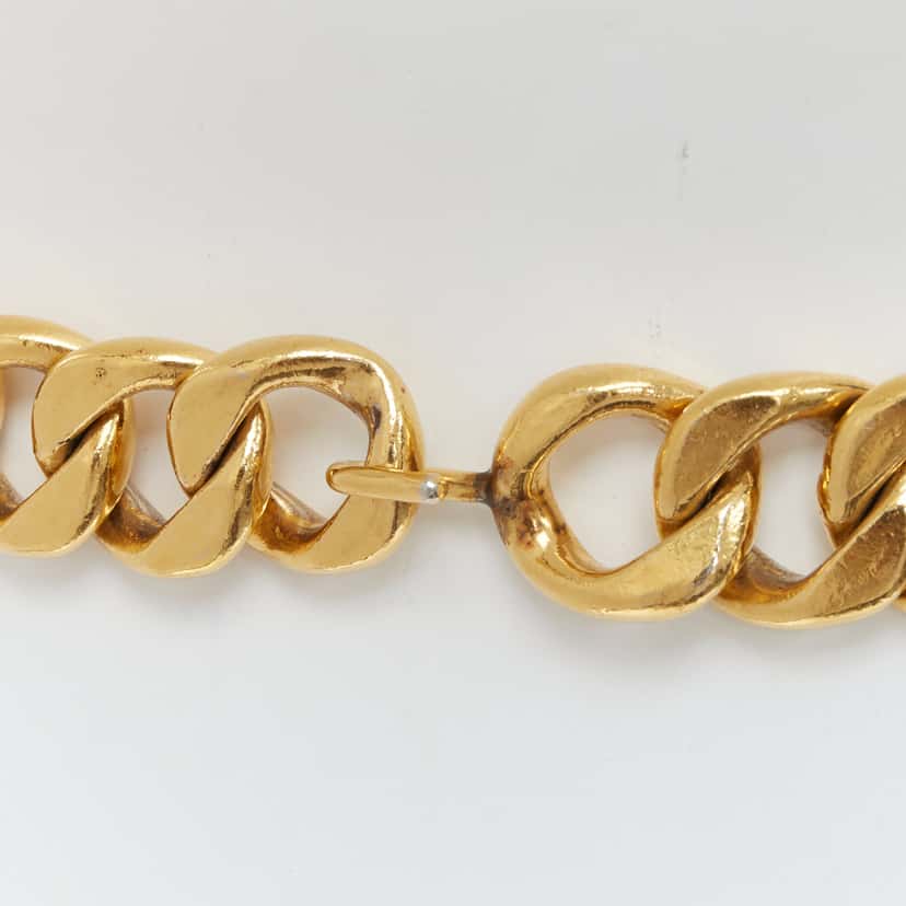 Chanel Logo Grid Platform Boots Gold Metal Good condition - Box View