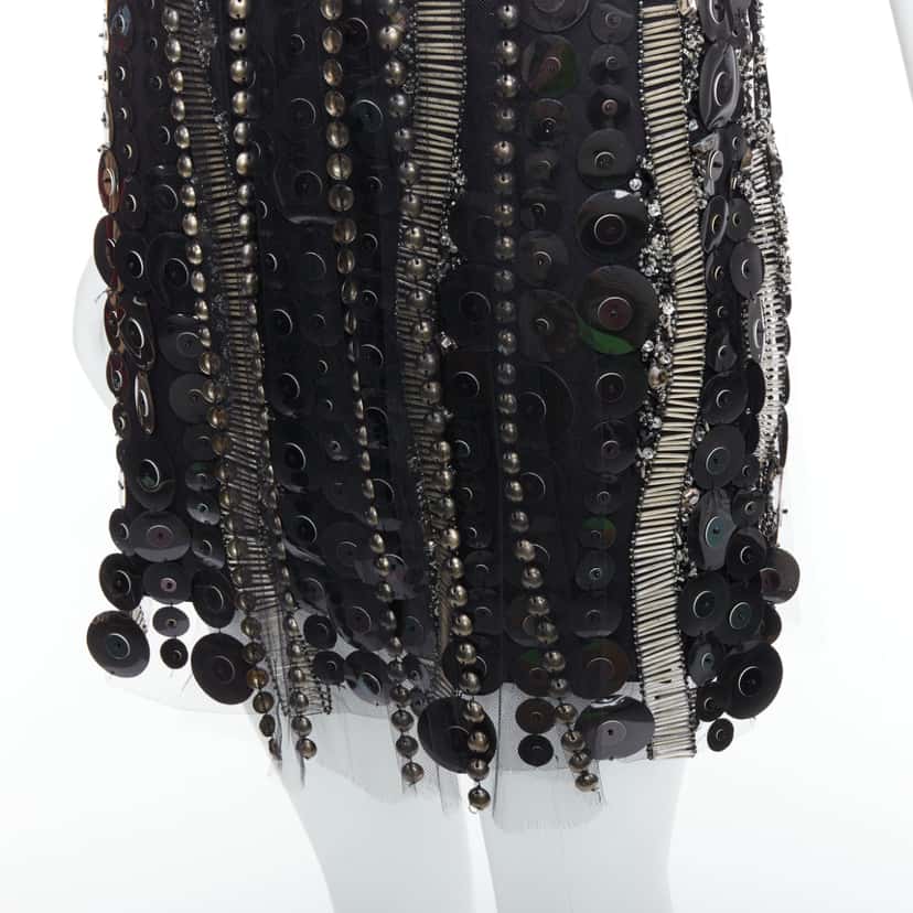 Collette Dinnigan Jewelled Party Dress Black Good condition - Back View