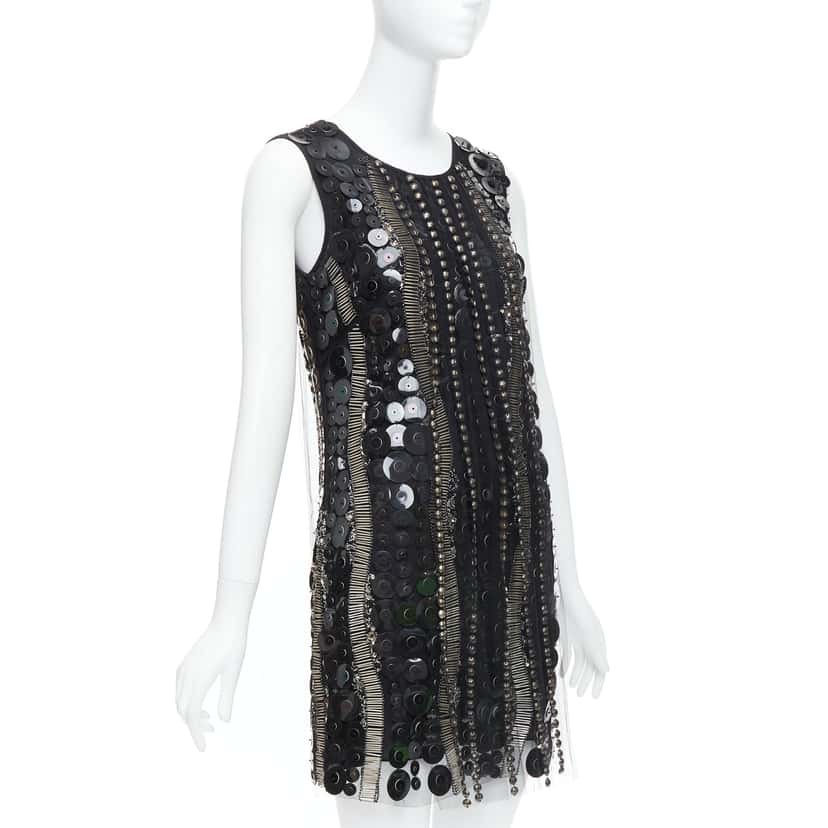 Collette Dinnigan Jewelled Party Dress Black Good condition - Inside View