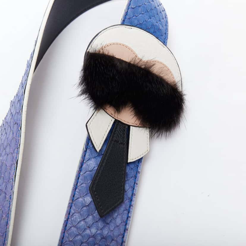 Fendi Karlito Purple Leather Good condition - Back View