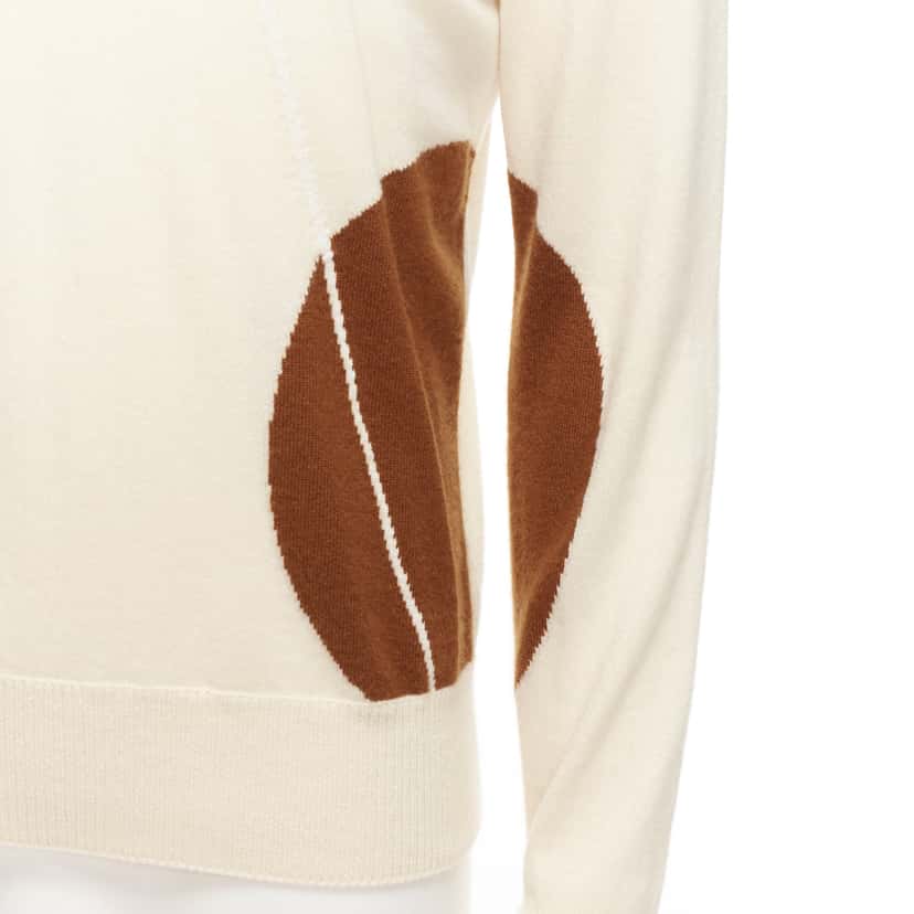 Loro Piana Abstract Graphic Sweater Beige Cashmere Very good condition - Back View