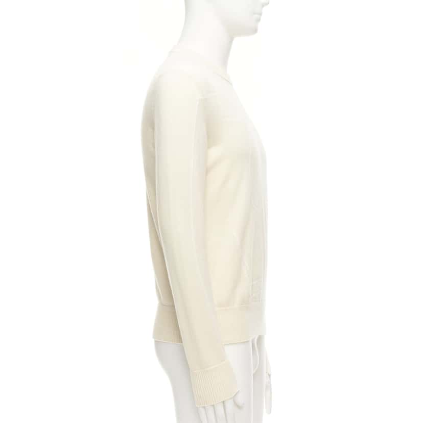 Loro Piana Abstract Graphic Sweater Beige Cashmere Very good condition - Model View