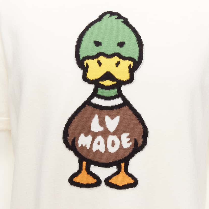 Louis Vuitton Duck Intarsia Top Ecru Cotton Very good condition - Back View
