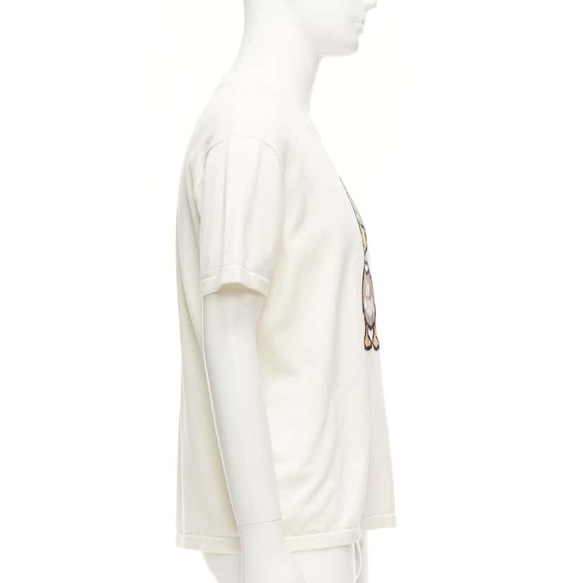 Louis Vuitton Duck Intarsia Top Ecru Cotton Very good condition - Model View