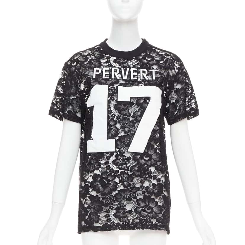 Givenchy Pervert Lace Tee Black Cotton Very good condition - Front View