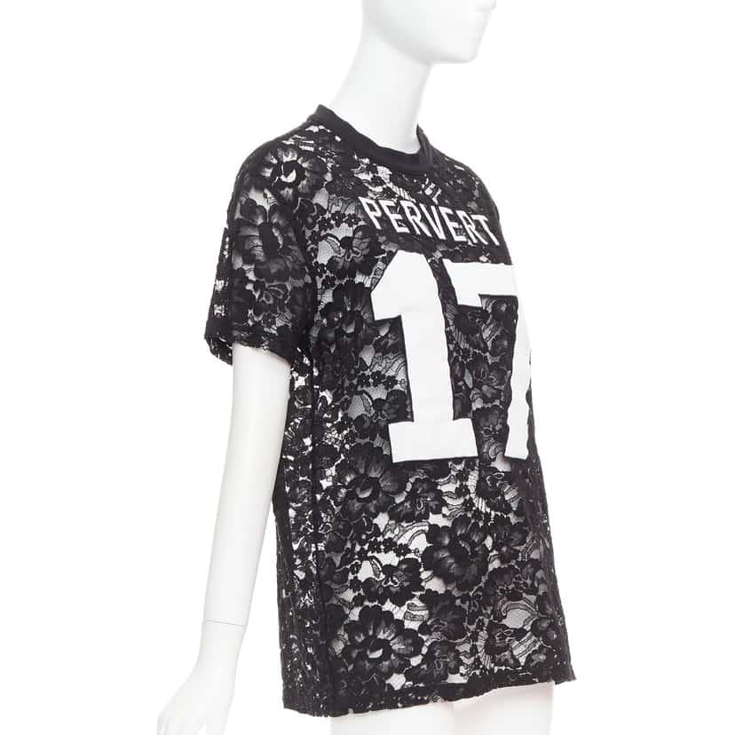 Givenchy Pervert Lace Tee Black Cotton Very good condition - Inside View