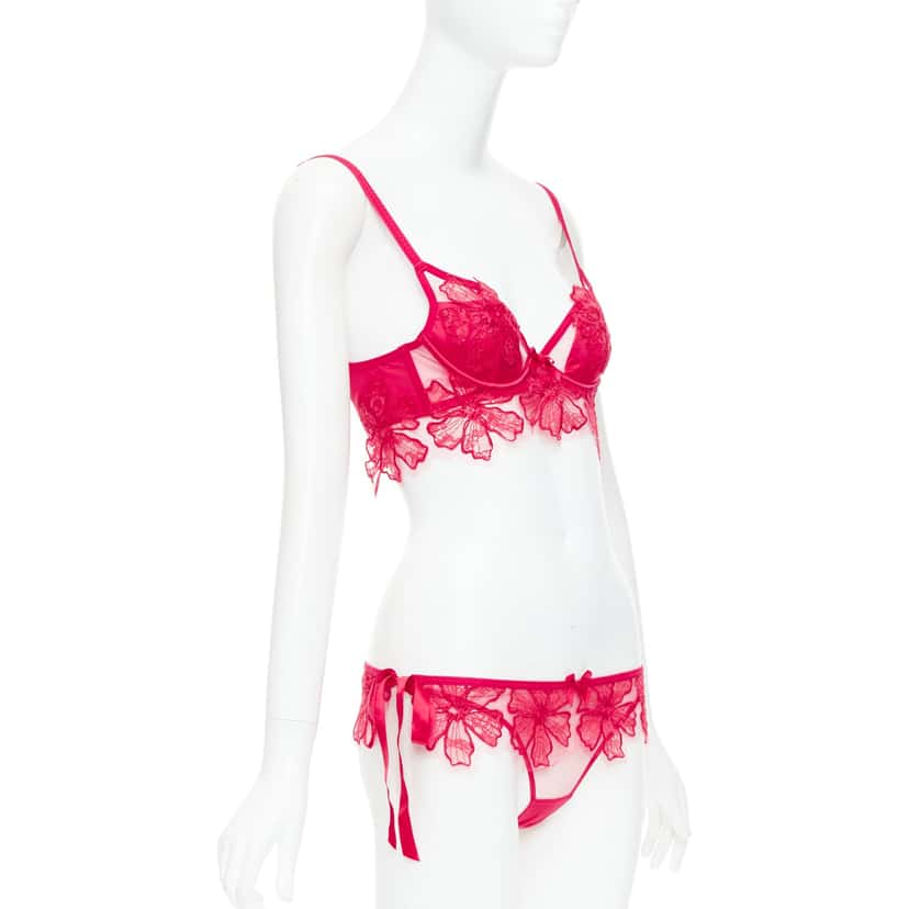 Agent Provocateur Floral Lace Lingerie Red Polyamide Very good condition - Inside View