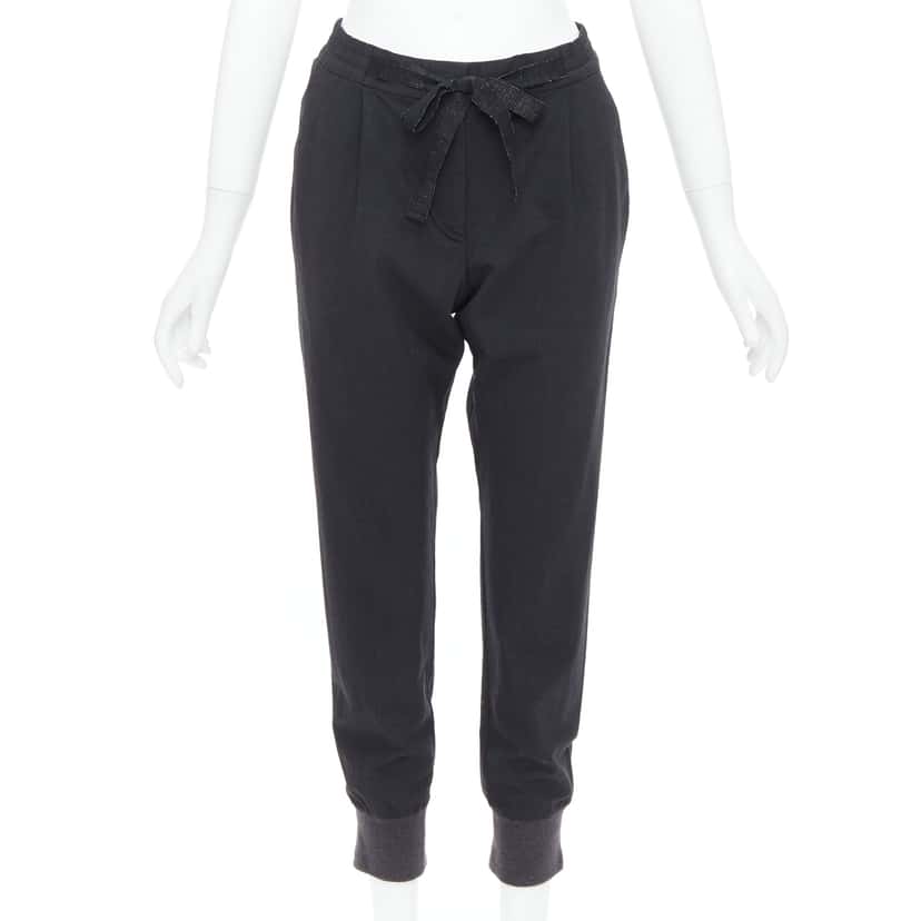 Brunello Cucinelli Relaxed Jogger Pants Grey Wool Very good condition - Front View