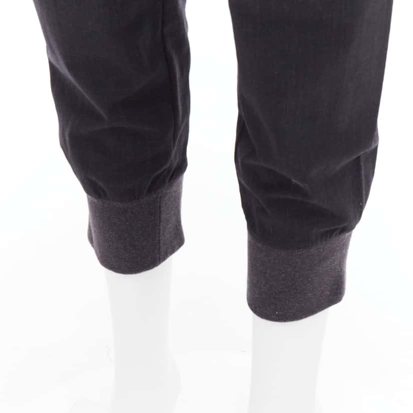 Brunello Cucinelli Relaxed Jogger Pants Grey Wool Very good condition - Back View