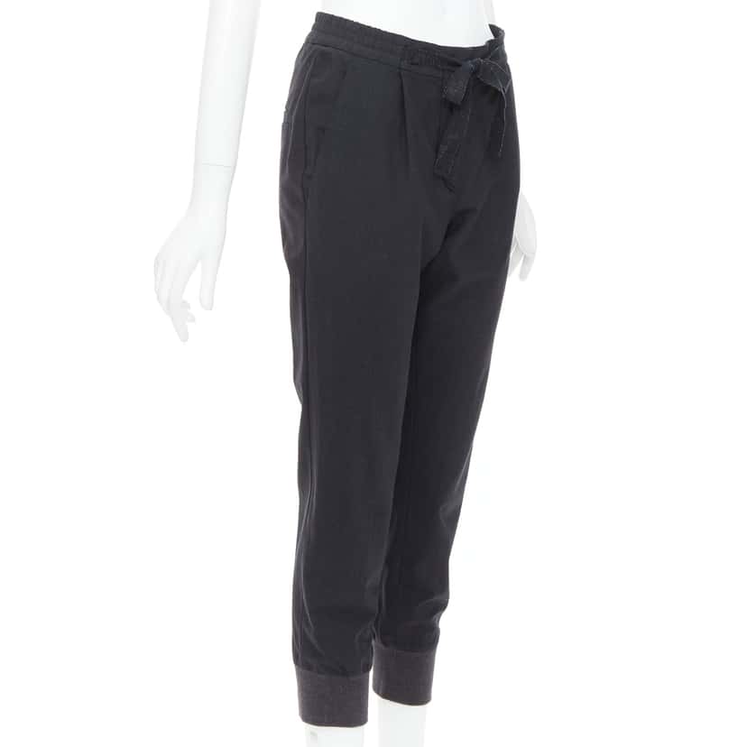 Brunello Cucinelli Relaxed Jogger Pants Grey Wool Very good condition - Inside View