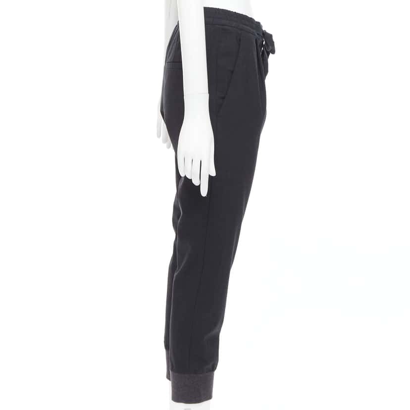 Brunello Cucinelli Relaxed Jogger Pants Grey Wool Very good condition - Model View