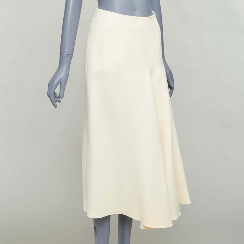 Dior Bias Cut Skirt Ecru Wool Fair condition - Inside View