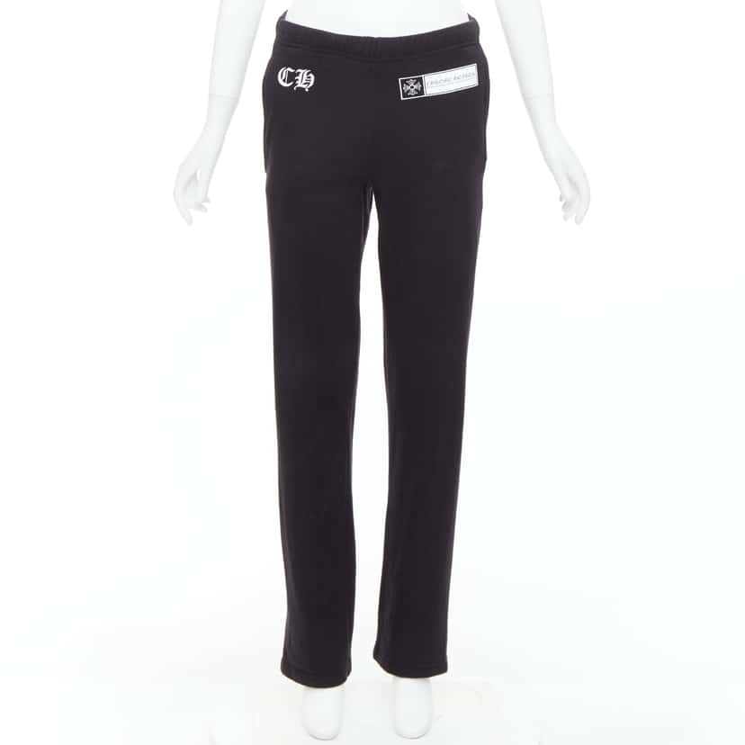 Chrome Hearts Logo Jogger Pants Black Cotton Good condition - Front View