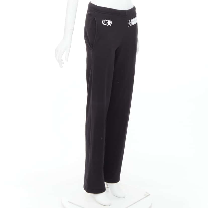 Chrome Hearts Logo Jogger Pants Black Cotton Good condition - Inside View
