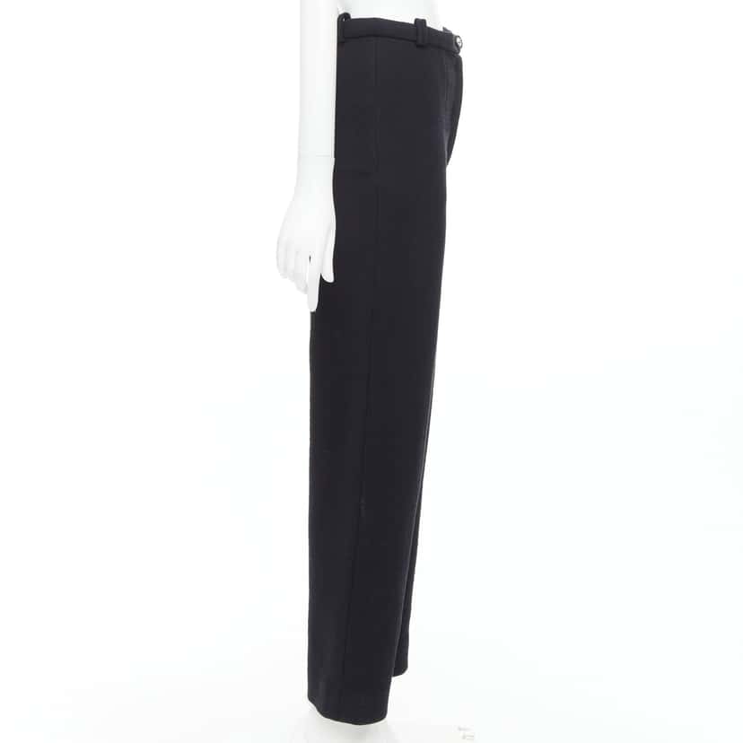 Chanel Crystal Button Pants Black Cotton Very good condition - Model View