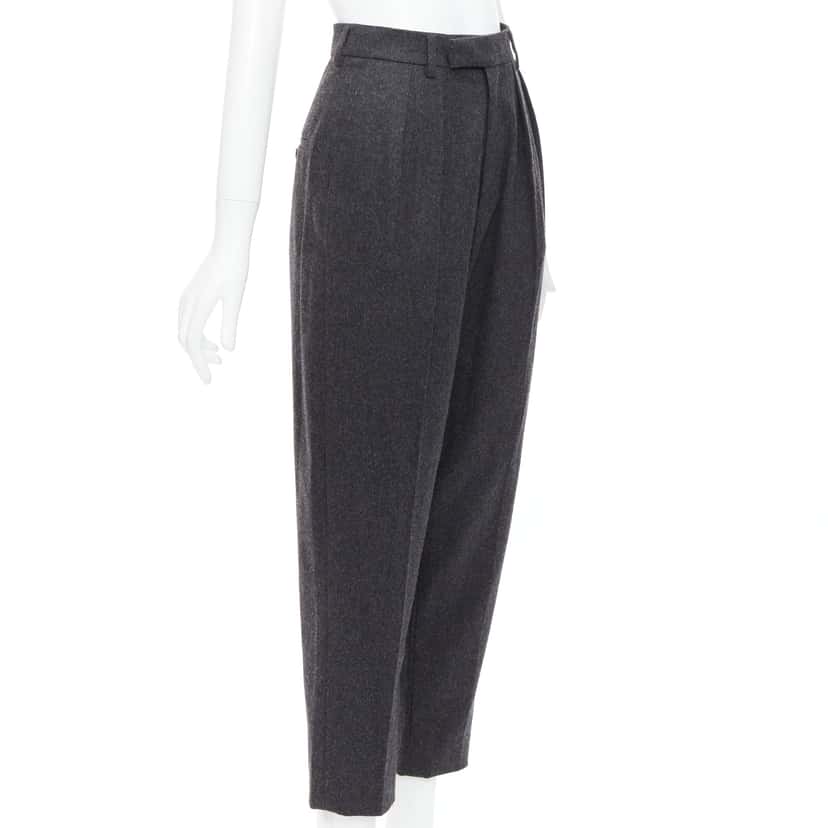 Celine Double Pleat Pants Grey Wool Never worn, with tag - Inside View