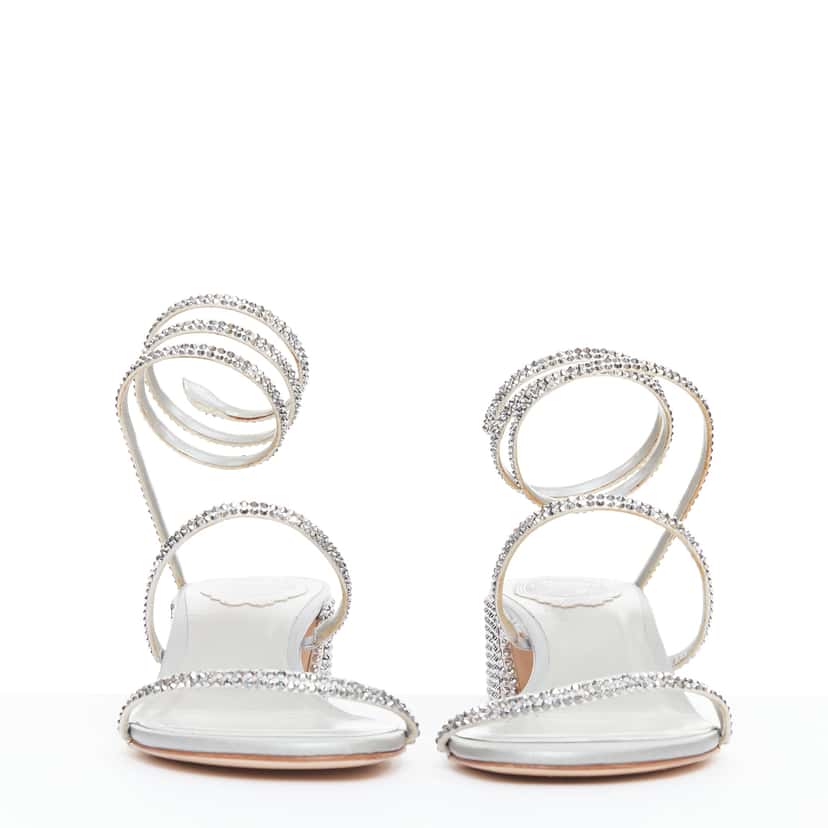 Rene Caovilla Cleo 45 Silver Leather Very good condition - Inside View