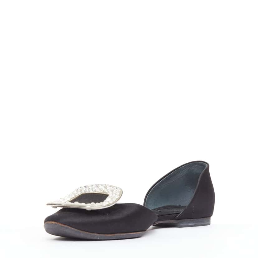 Roger Vivier Chips Strass Black Silk Very good condition - Model View
