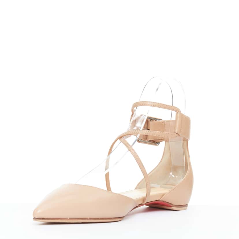 Christian Louboutin Suzanna D'Orsay Beige Leather Very good condition - Model View