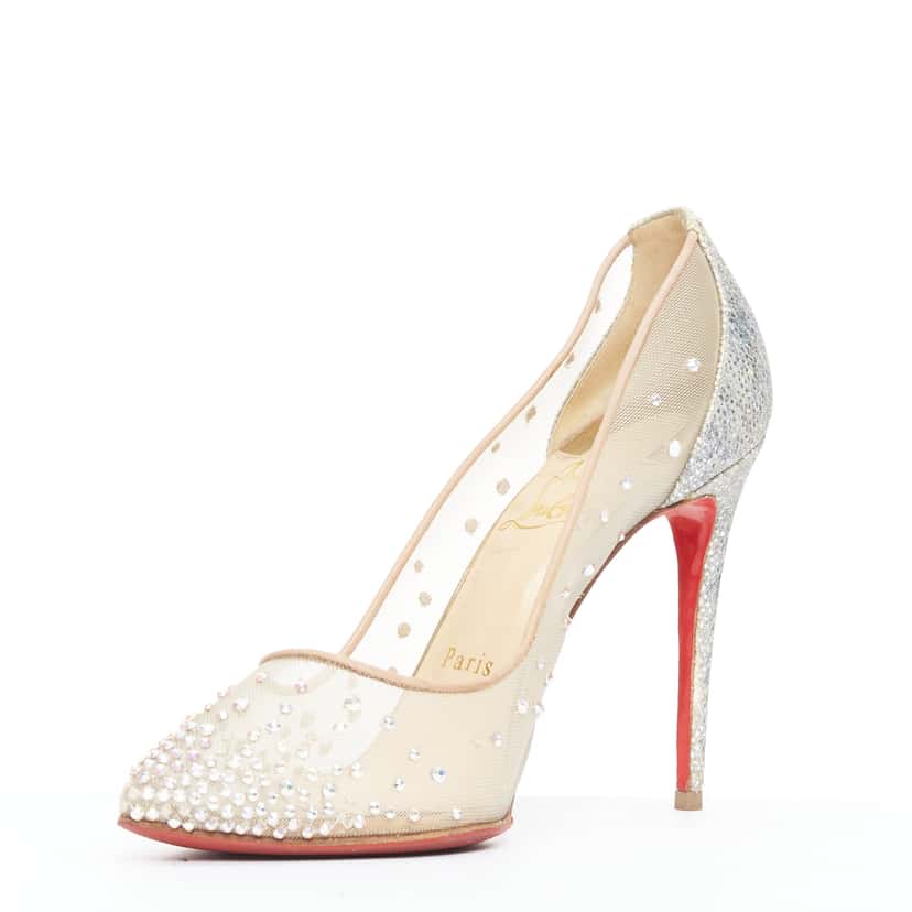 Christian Louboutin Follies 100 Beige Good condition - Model View