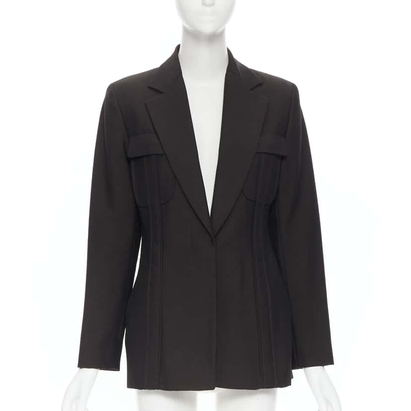 Gucci Military blazer suit Brown Wool Very good condition - Front View