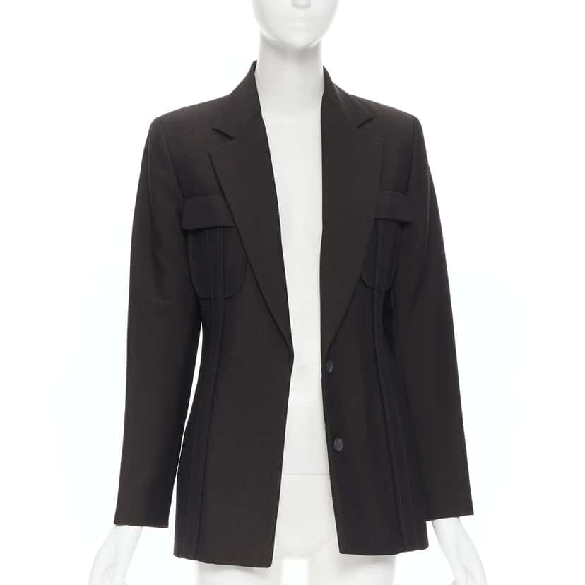 Gucci Military blazer suit Brown Wool Very good condition - Inside View