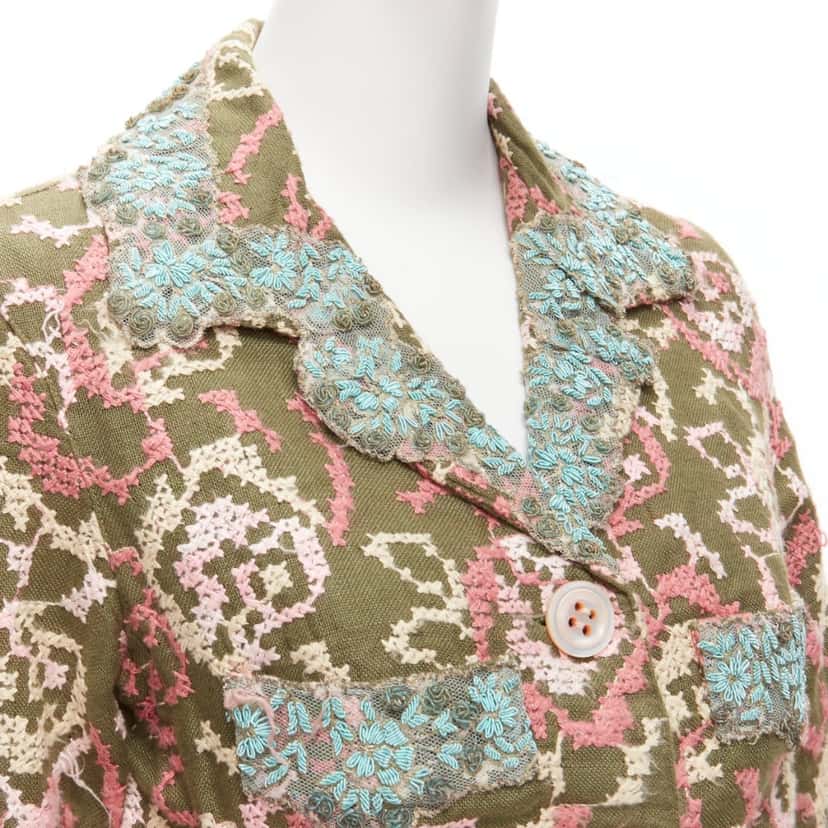 متعددة Silk Embellished Blazer MultiColor Silk Never worn - Back View