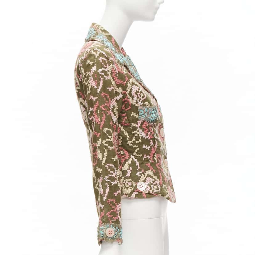 متعددة Silk Embellished Blazer MultiColor Silk Never worn - Box View