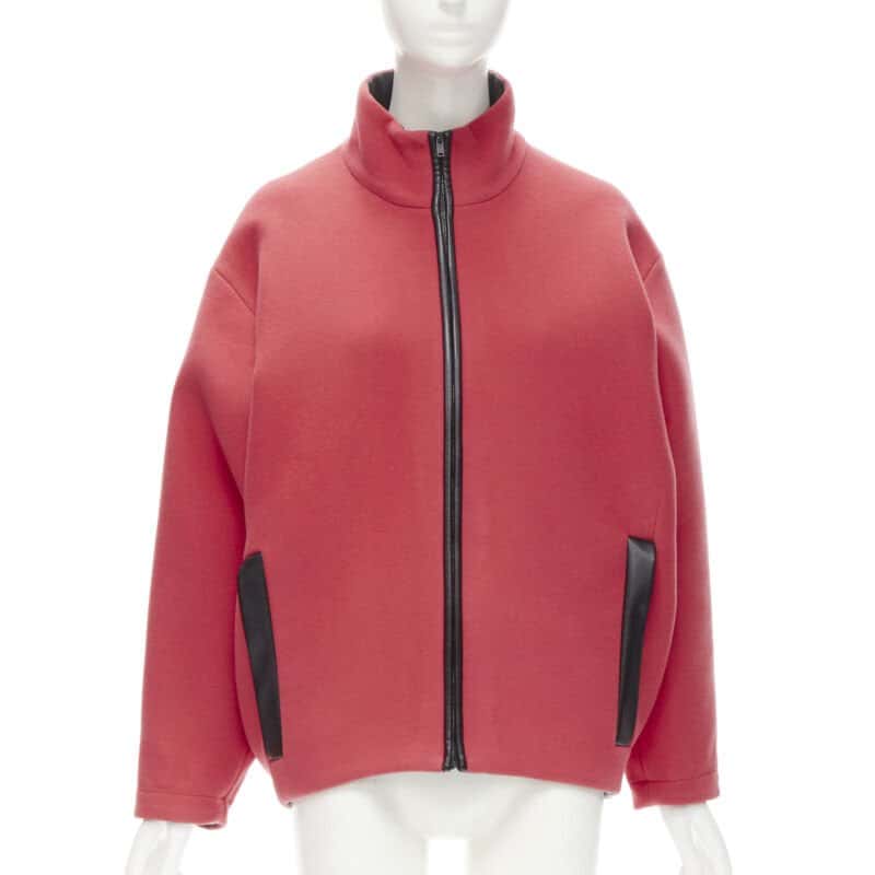 Balenciaga Red Wool Cocoon Bomber Red Wool Never worn - Front View