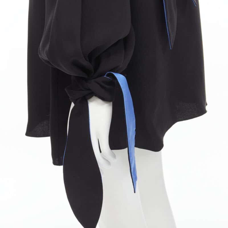 Roksanda Bow Tie Tunic Black Silk Very good condition - Back View