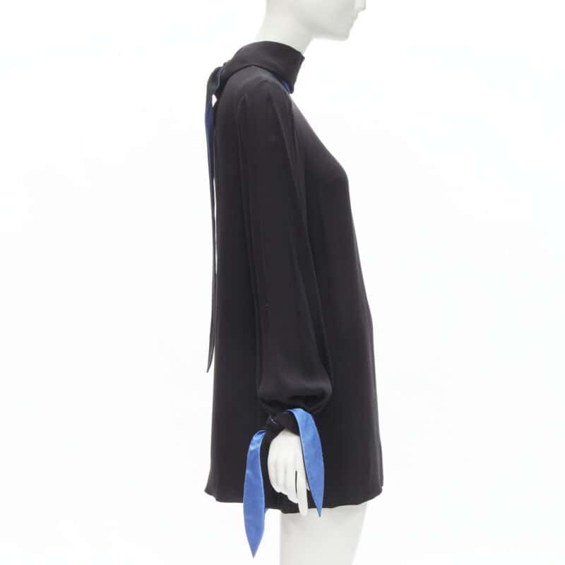 Roksanda Bow Tie Tunic Black Silk Very good condition - Model View