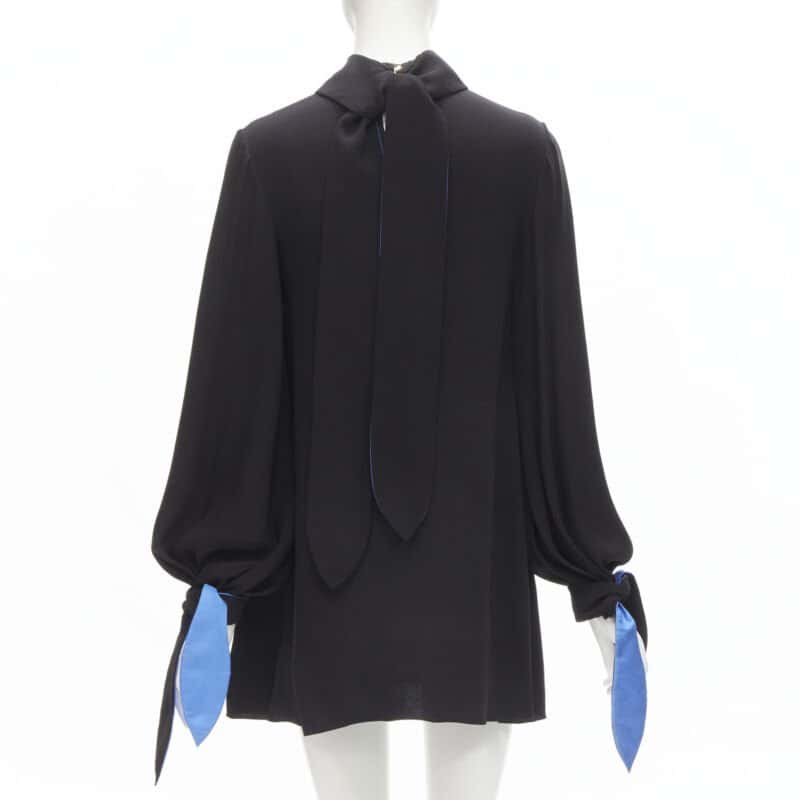 Roksanda Bow Tie Tunic Black Silk Very good condition - Box View