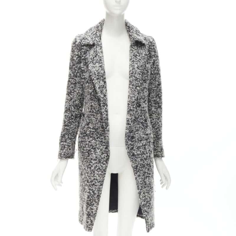 Dior Grey Boucle Wool Coat Grey Wool Never worn - Inside View