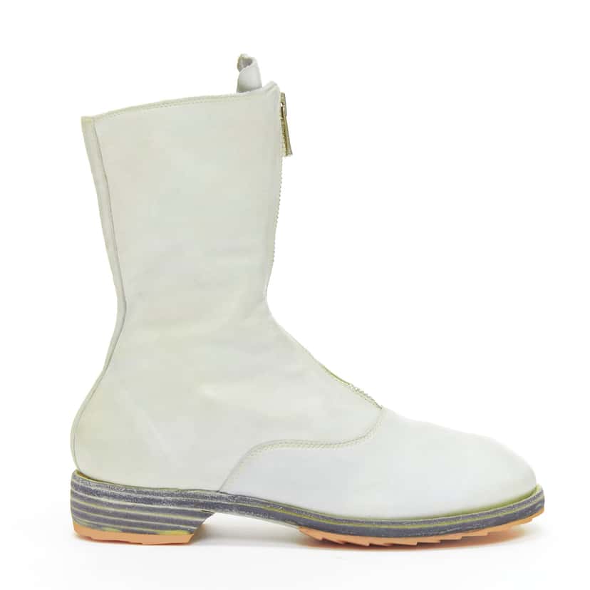 Guidi Ponyhair Cage Heel Boots Grey Leather Very good condition - Back View