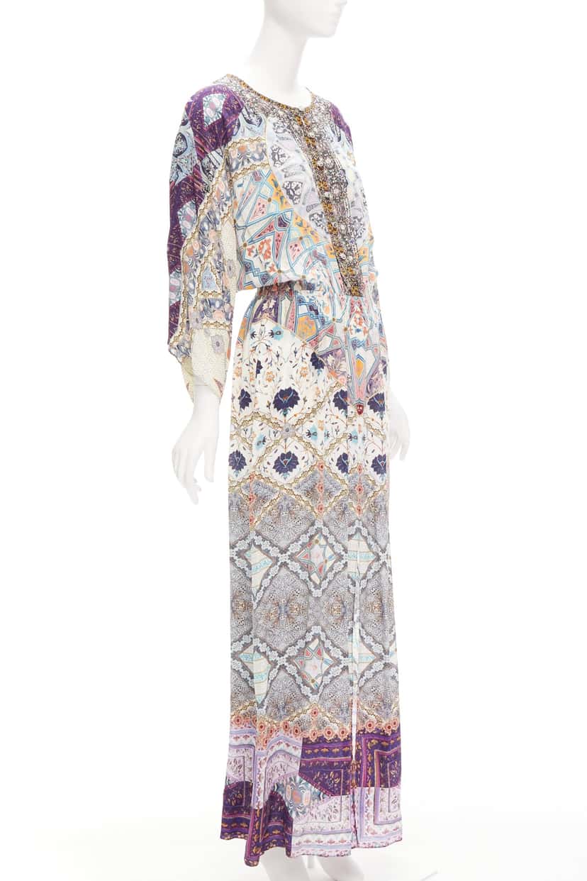 Camilla Floral Print Dress MultiColor Silk Never worn - Inside View