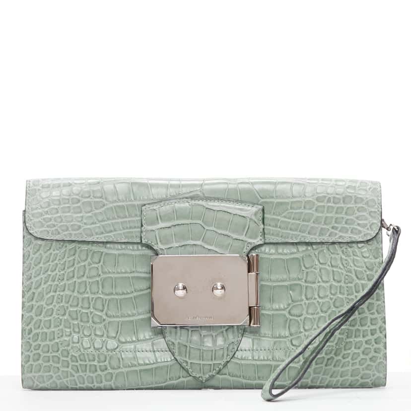Hermès Goodlock Green Leather Good condition - Front View