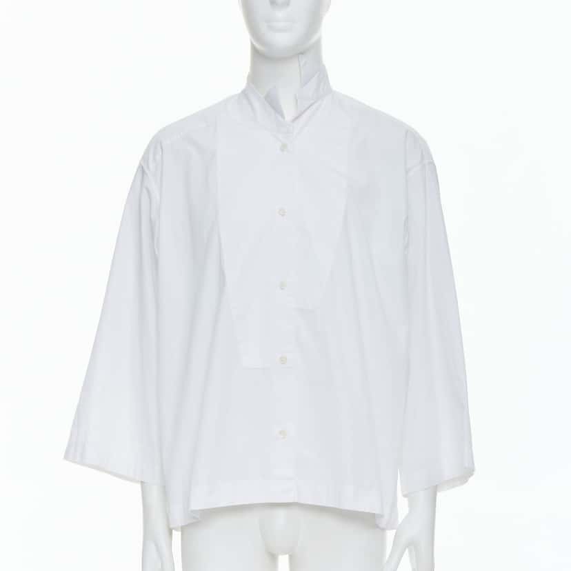 Loewe Asymmetric Boxy Shirt White Cotton Good condition - Front View