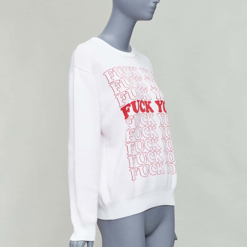 Supreme Slogan Pullover White Cotton Good condition - Inside View