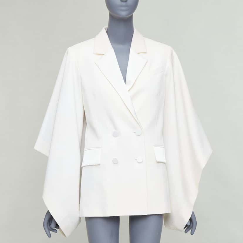 Racil Satin Tuxedo Jacket Beige Wool Very good condition - Inside View