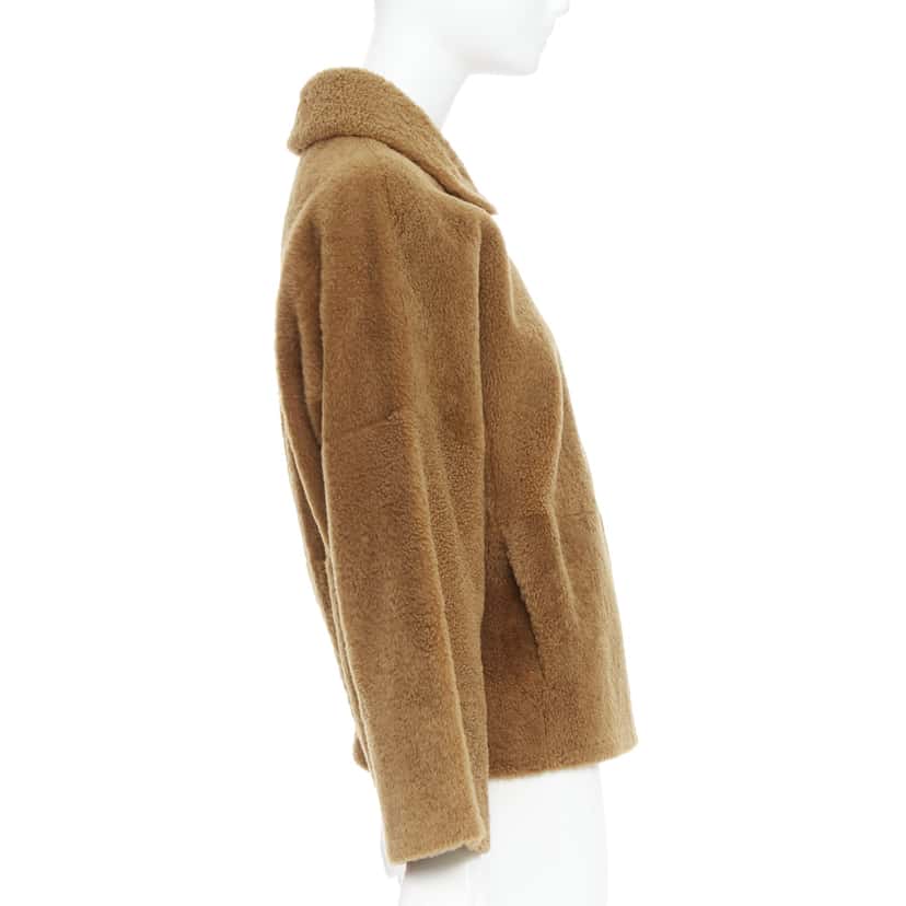 Max Mara Brown Leather Teddy Coat Brown Leather Very good condition - Box View