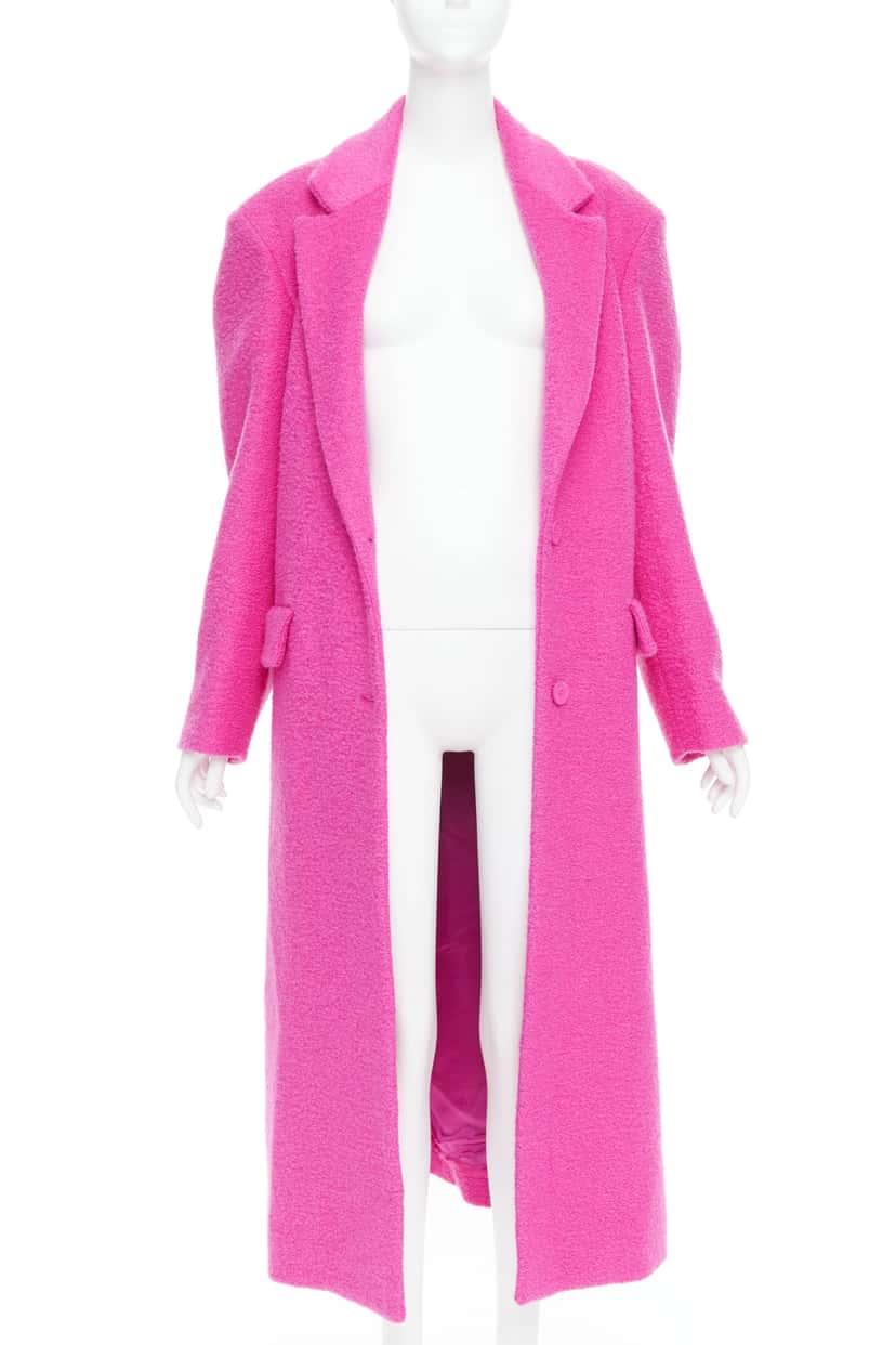 Valentino Garavani Hot Pink Wool Coat Pink Wood Very good condition - Inside View
